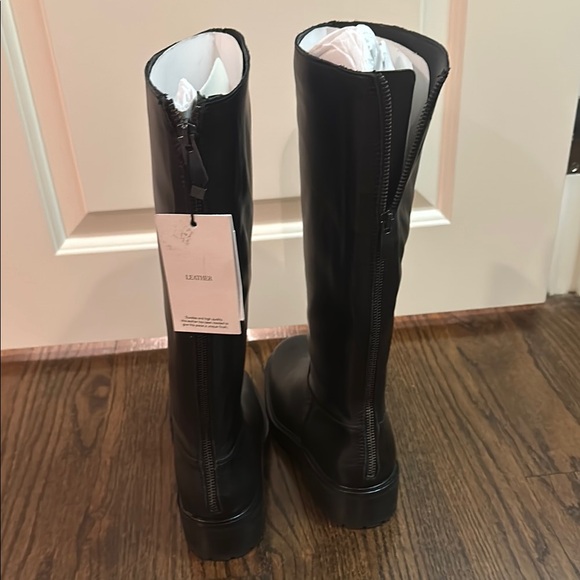 Black Knee-High Boots - Picture 3 of 4